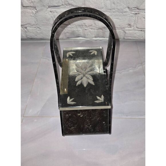 Rialto New York 1950s Grey Pearlized Hand Etched Lucite Bag - Picture 6 of 10